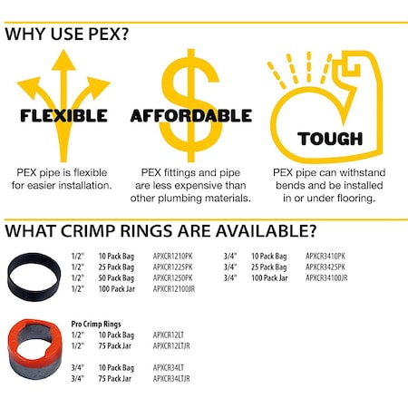 Apollo 1/2 in. and 3/4 in. PEX Crimp Tool 69PTKH0014C